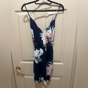 Floral Spaghetti Strap Dress - size: large - preloved condition